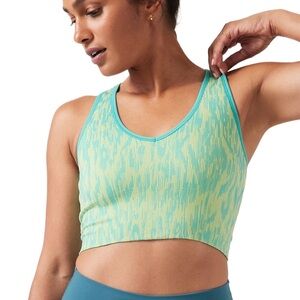 Athleta green aurora crop tank